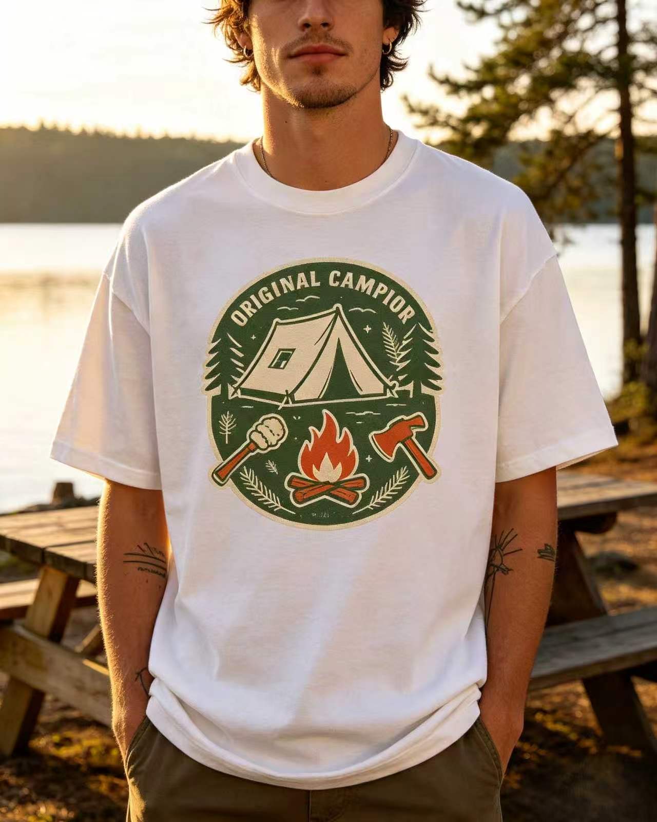 Outdoor Adventure Tent - 유니섹스 오리지널 캠퍼 텐트 캠프파이어 액스
