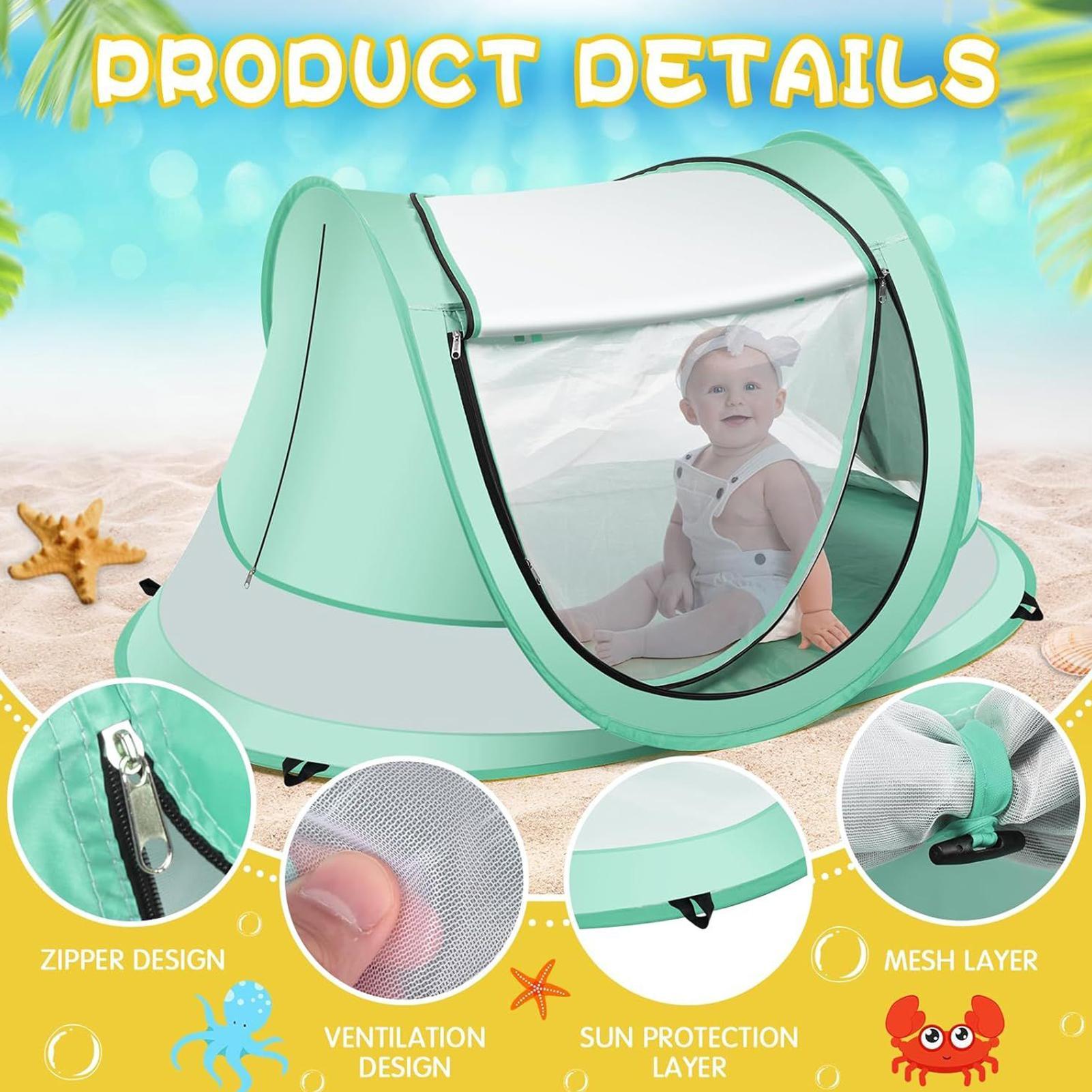 유아용 해변 텐트, 야외 아기 그늘막, 자외선 차단 접 - Outdoor Adventure Tent 리뷰 및 가격