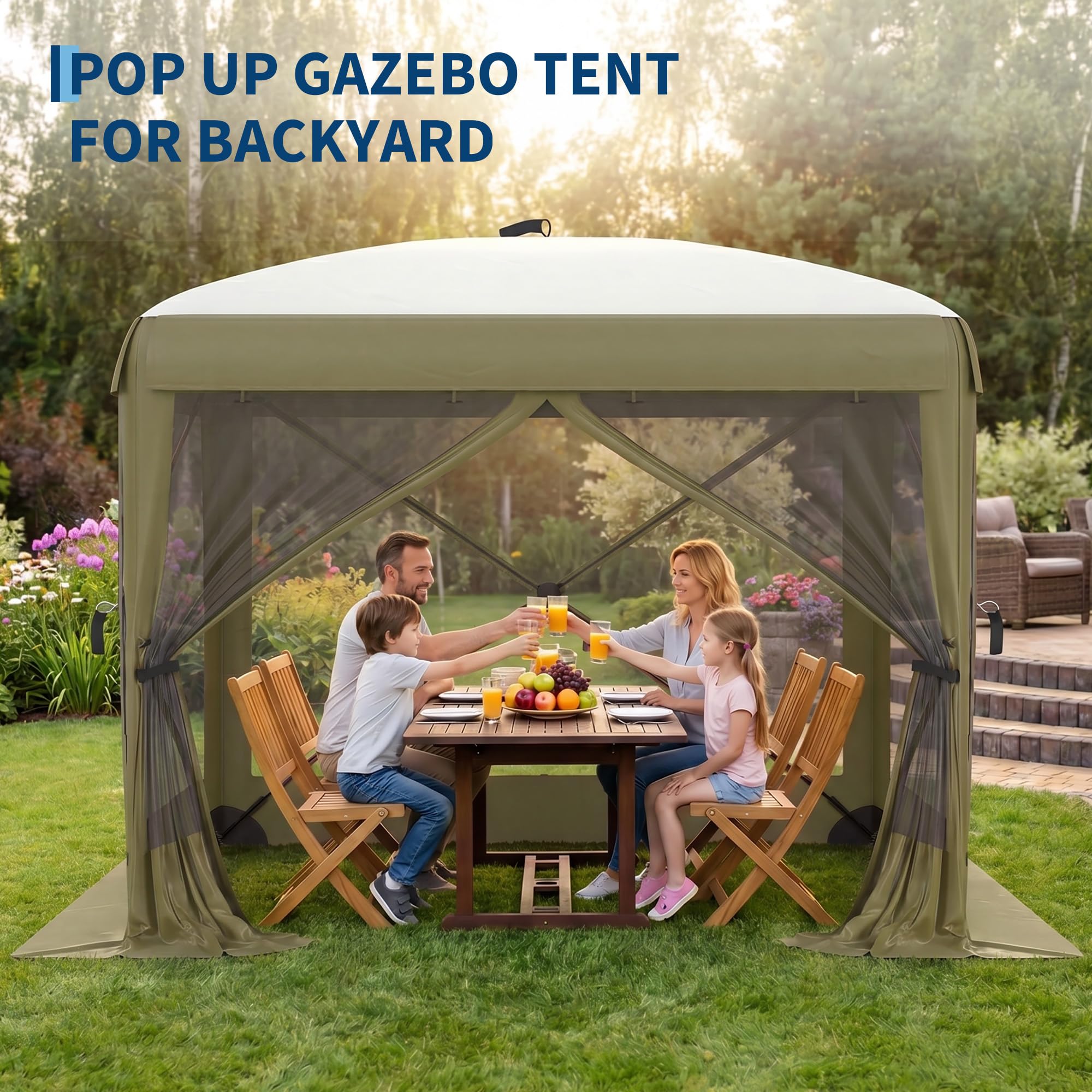 넓은 8x8FT 11x11FT 12x12FT 6면 팝업 - Outdoor Adventure Tent 리뷰 및 가격