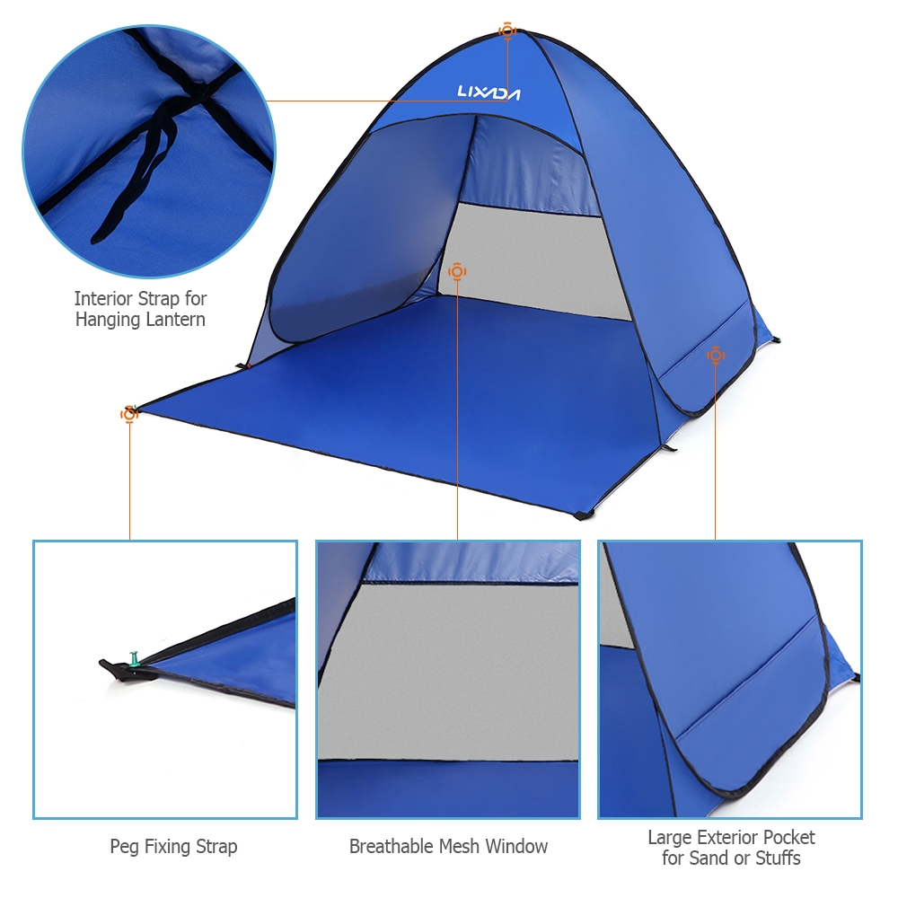 Lixada 자동 즉석 팝업 비치 텐트, 경량 야외 U - Outdoor Adventure Tent 리뷰 및 가격
