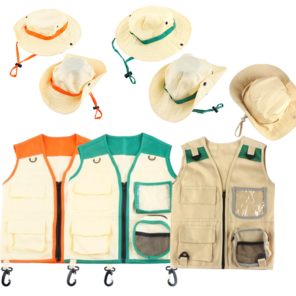 어린이 탐험가 의상 세트 어드벤처 조끼와 태양 모자 어 - Outdoor Adventure Outfit 리뷰 및 가격